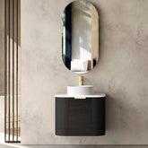 Bondi Black Oak Curve Single Basin Vanity